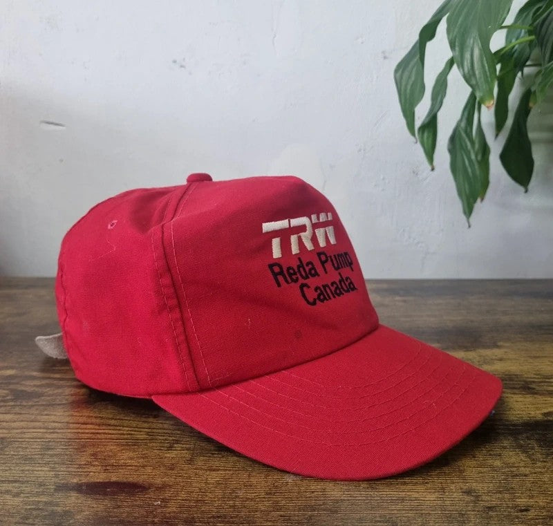 Vintage American Trucker Hat Snapback cap one size red TRW reda pump canada