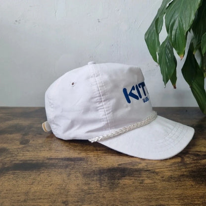 Vintage American Trucker Hat Snapback cap one size adjustable white Kitz valves