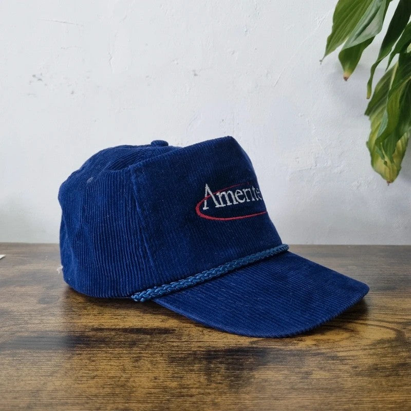 Vintage American Trucker Hat Snapback cap one size adjustable navy Amritech
