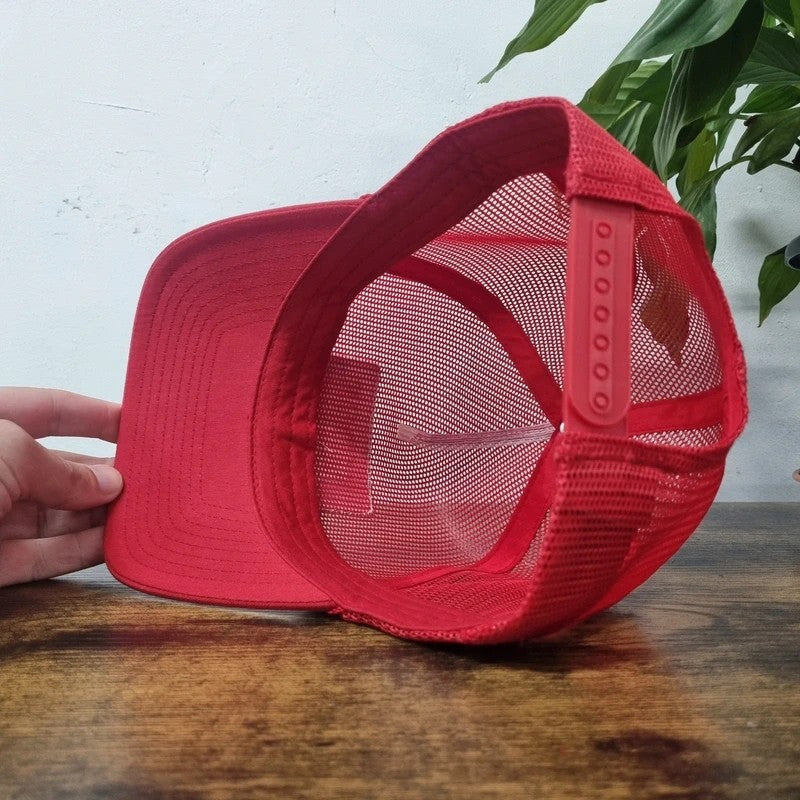 Vintage American Baseball full mesh Hat Snapback cap one size adjustable red ridge supply