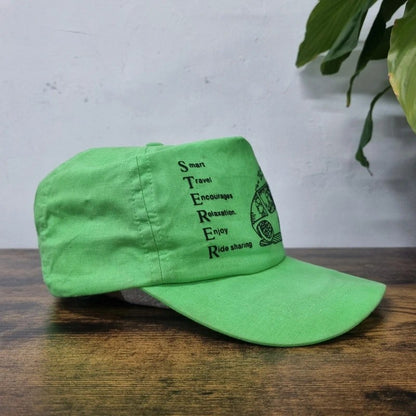 Vintage American Trucker Hat Snapback cap one size adjustable green sterer