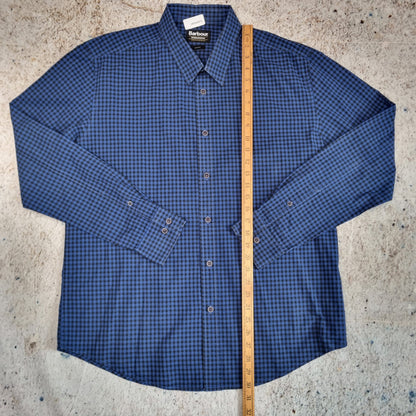 Barbour INTERNATIONAL SHIRT SLIM FIT CHECK GINGHAM - Blue - Size XL