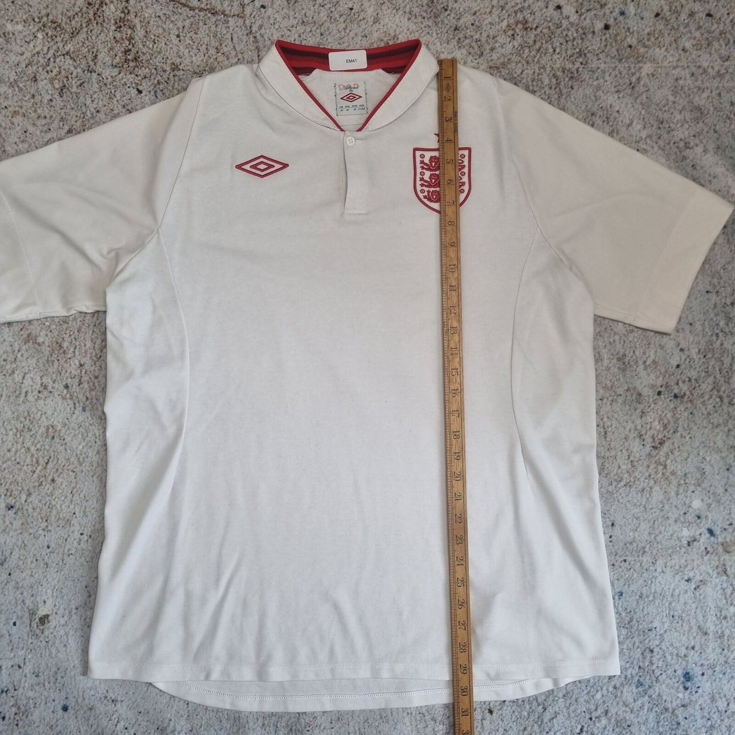 Umbro ENGLAND JERSEY FOOTBALL SHIRT 2012 SIZE 48 - White - Size XL