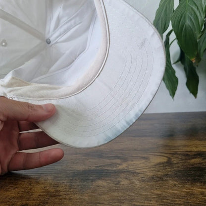 Vintage American Trucker Hat Snapback cap one size adjustable white captain nautical