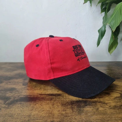 Vintage American Trucker Hat Snapback cap one size adjustable red black Toyota dealer