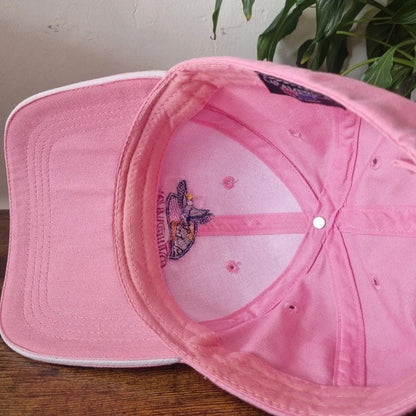 Vintage American Baseball Hat Snapback cap one size adjustable rose pink Ojibwa Casino