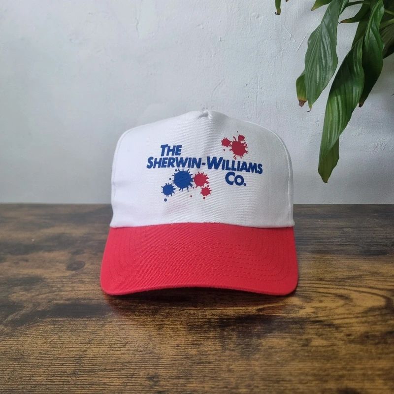 Vintage American baseball Hat Snapback cap one size adjustable red white Williams painting