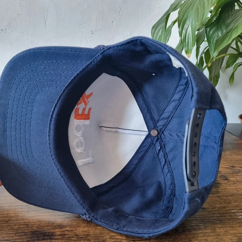 Vintage American Trucker Hat Snapback cap one size adjustable navy Fedex
