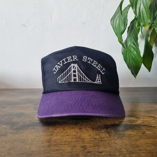 Vintage American Trucker Hat Snapback cap one size Black Purple Javier Steel