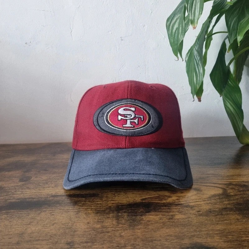 Vintage San Francisco 49ere Baseball Hat Snapback cap one size adjustable burgundy navy