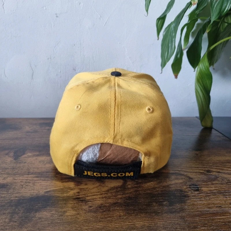 Vintage American Baseball Hat Snapback cap one size adjustable jegs black yellow