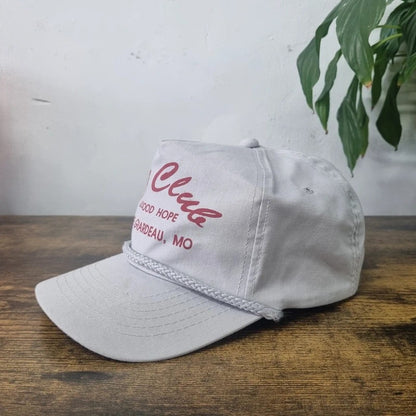 Vintage American Trucker Hat Snapback cap one size white The Club good hope
