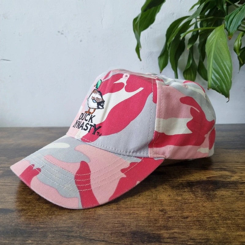 Vintage American Baseball Hat Snapback cap one size adjustable duck dynasty grey red