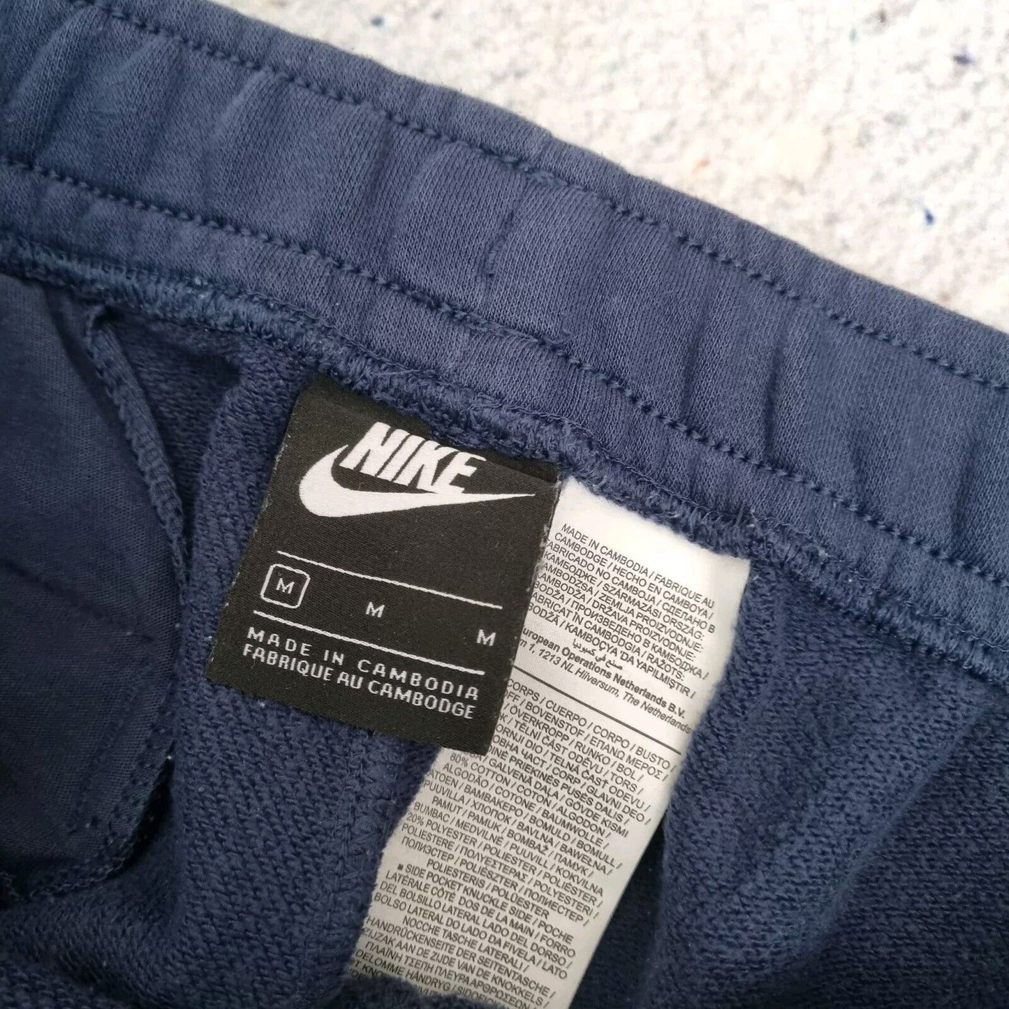 Nike SWOOSH CUFFED SWEATPANTS JOGGERS  - Blue - Size M