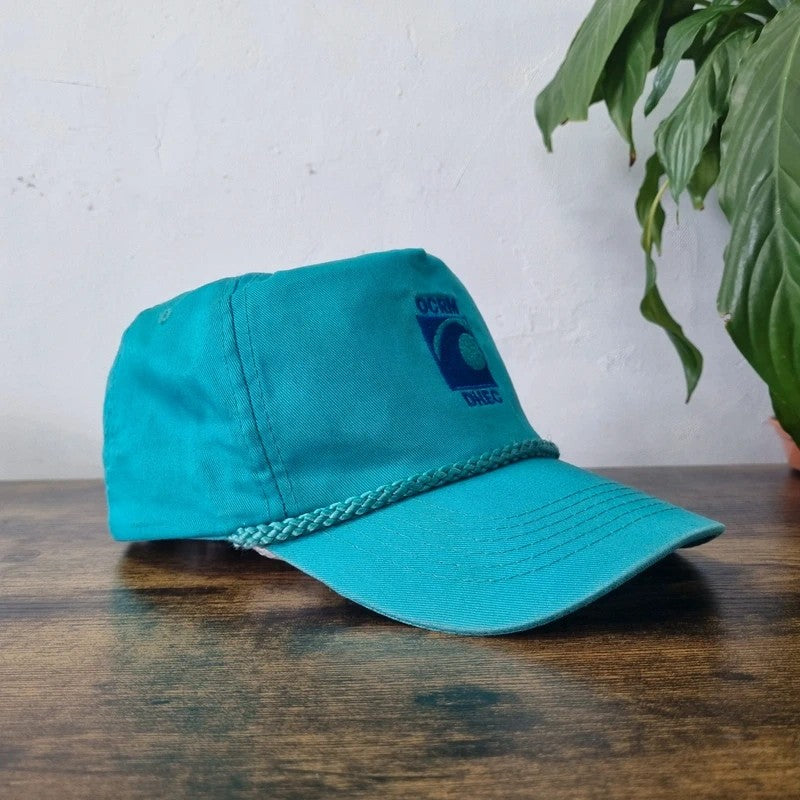 Vintage American Trucker Hat Snapback cap one size green Ocean Coastal Resource Management