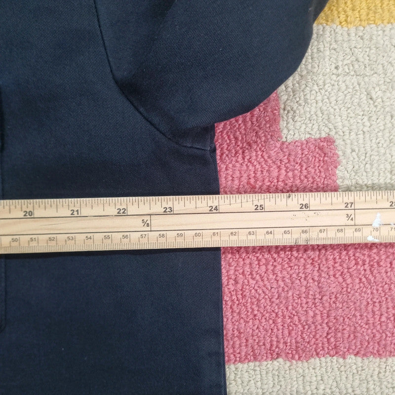 Vintage Dickies Boxy Fit Cropped Shirt Short Sleeve large plain Black Button Up Skater Y2K Surf