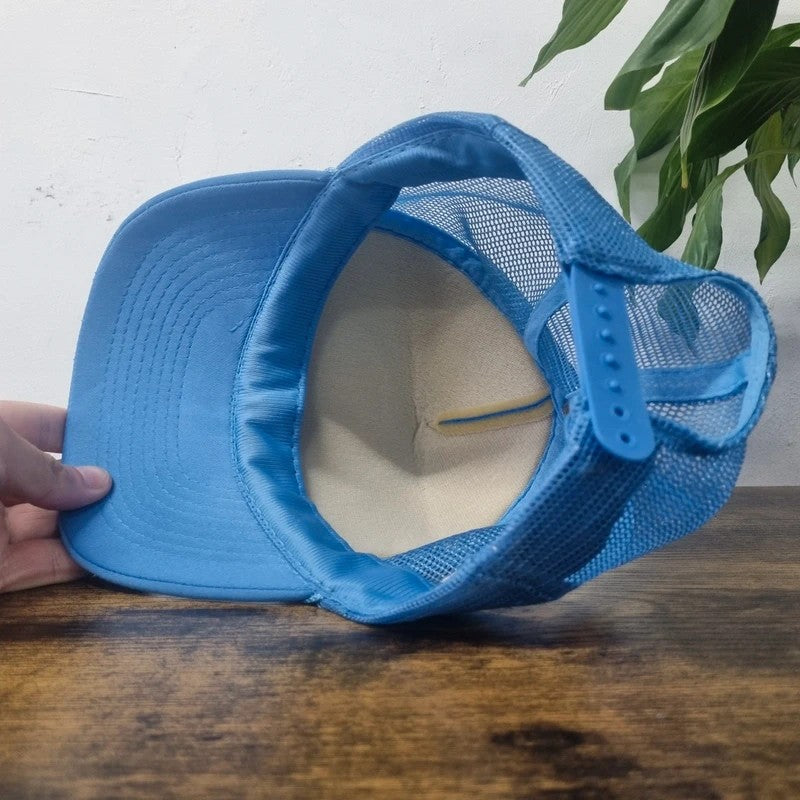Vintage American Trucker Hat Snapback cap one size blue kansas overland park
