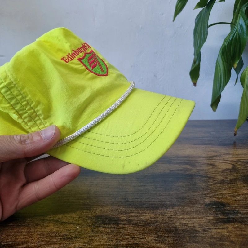 Vintage American Trucker Hat Snapback cap one size adjustable Edinburgh usaneon yellow