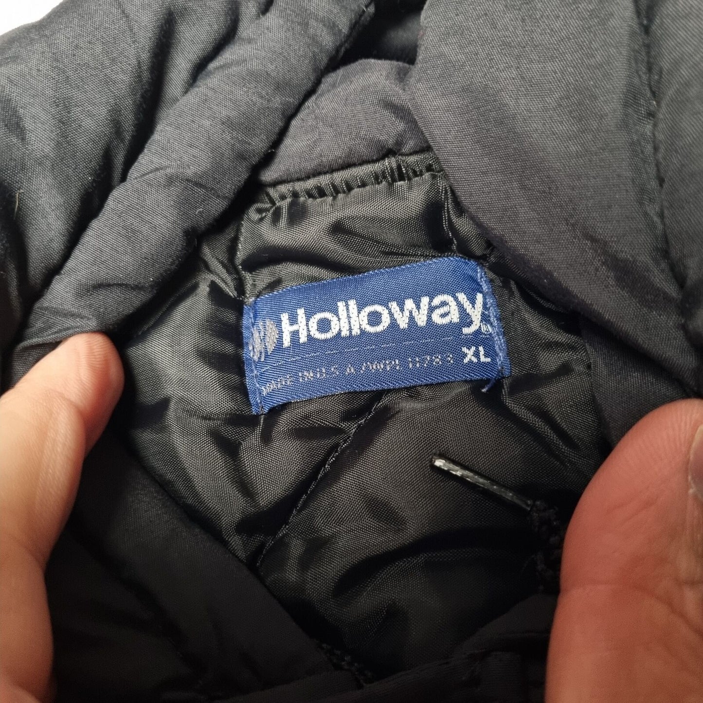 Holloway Bomber Puffer Jacket Vintage Franklin Grizzlies - Black - Size XL