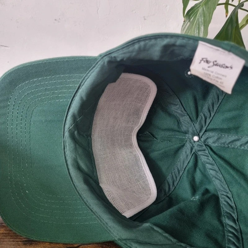 Vintage American Trucker Hat Snapback cap one size adjustable green Edward Jones investment