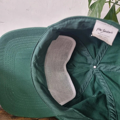 Vintage American Trucker Hat Snapback cap one size adjustable green Edward Jones investment