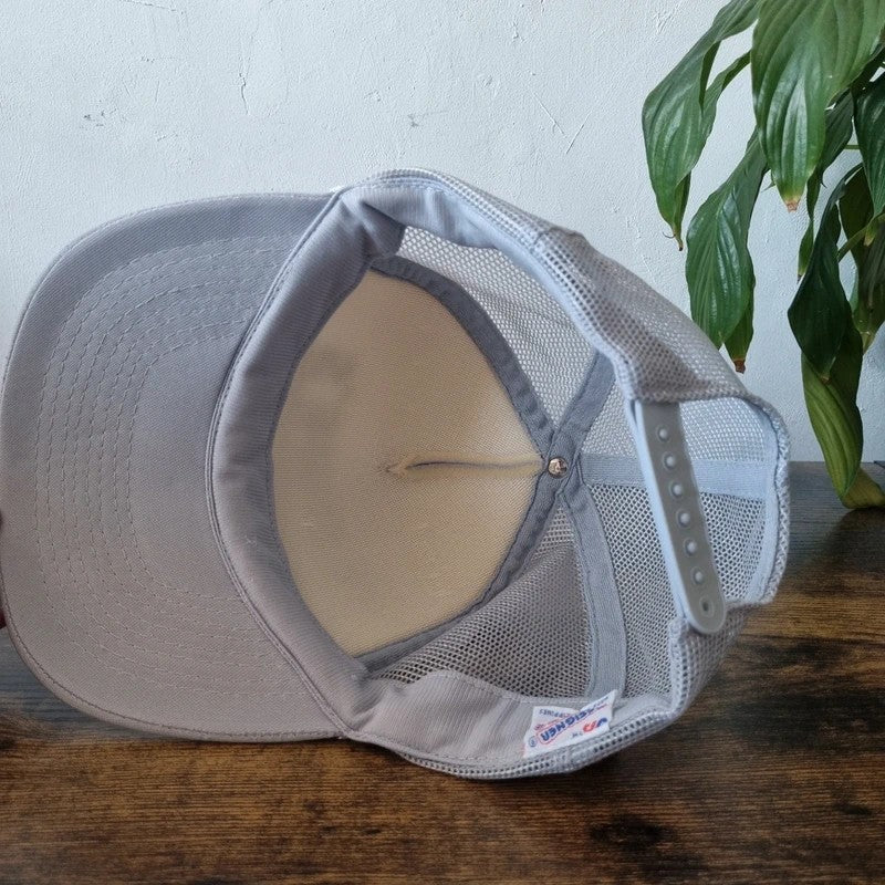 Vintage American Trucker Hat Snapback cap one size adjustable Lowe's delivery grey
