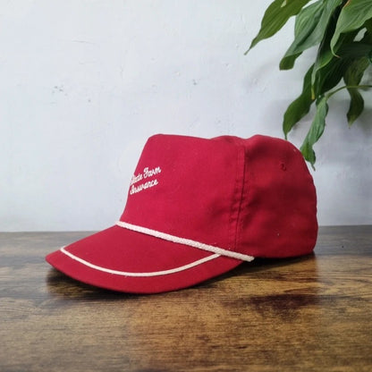 Vintage American Trucker Hat Snapback cap one size adjustable red state farm insurance