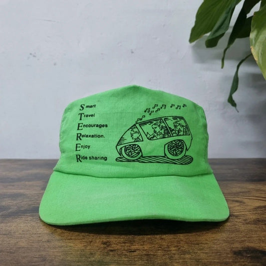 Vintage American Trucker Hat Snapback cap one size adjustable green sterer