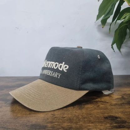 Vintage American Baseball Hat Snapback cap one size adjustable green beige Kenmode film