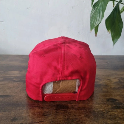 Vintage American Trucker Hat Snapback cap one size adjustable red WKML radio 95.7 FM