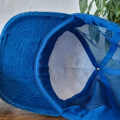 Vintage American Trucker Hat Snapback cap one size adjustable midland radio blue
