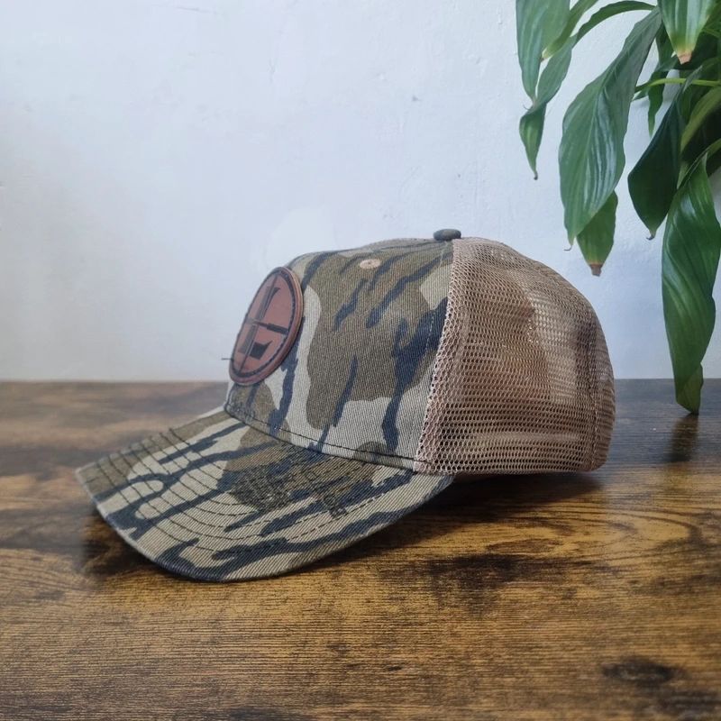 Vintage American Baseball Hat Snapback cap one size adjustable khaki green bottomland camo
