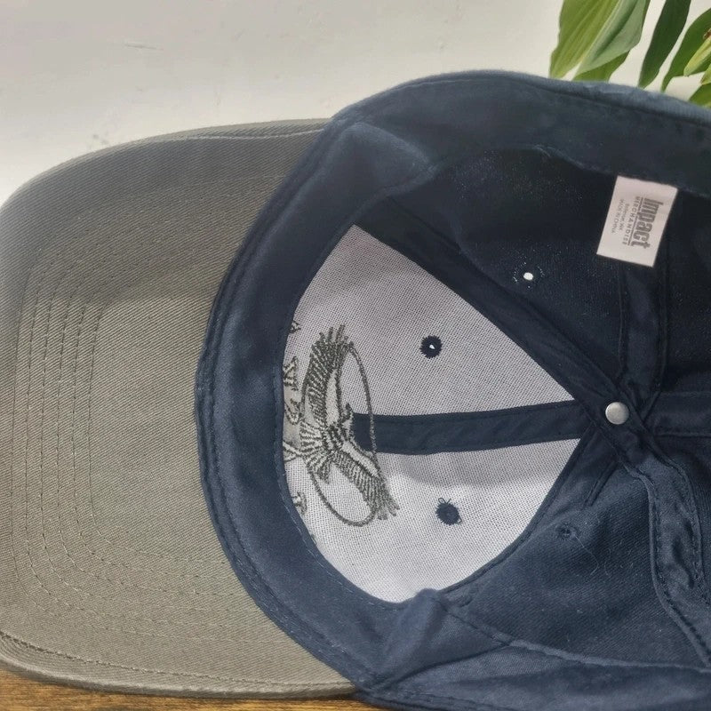 Vintage American Baseball Hat Snapback cap one size adjustable navy grey alaska eagle