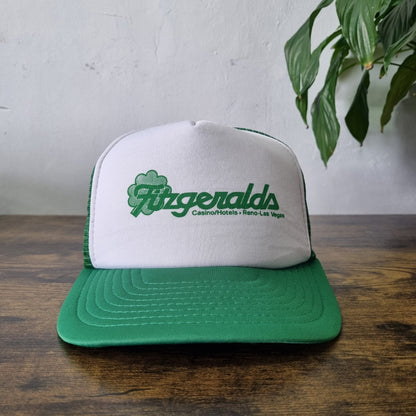 Vintage American Trucker Hat Snapback cap one size green Fitzgeralds casino