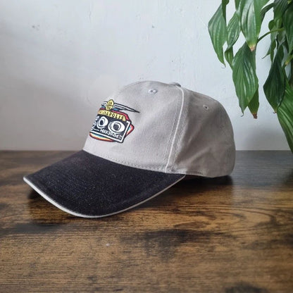 Vintage American baseball Hat Snapback cap one size adjustable grey black indie 500