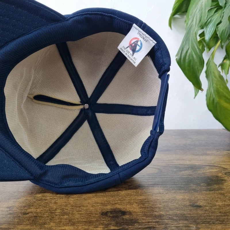 Vintage American Trucker Hat Snapback cap one size adjustable navy fire & rescue