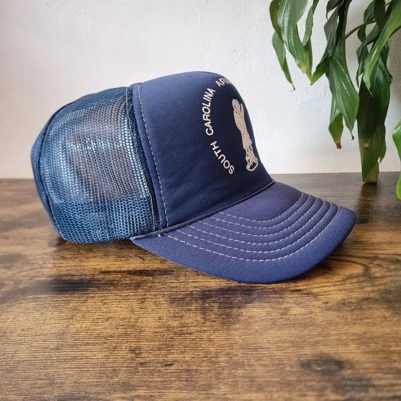 Vintage American Trucker Hat Snapback cap one size adjustable navy royal national guard