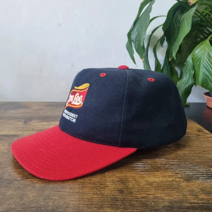 Vintage American Baseball Hat Snapback cap one size adjustable black red sara Lee bakery