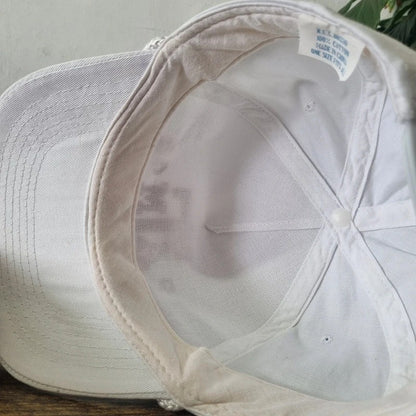 Vintage American Trucker Hat Snapback cap one size adjustable white texts A&m