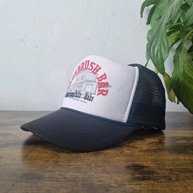 Vintage American Trucker Hat Snapback cap one size adjustable sagebush bar