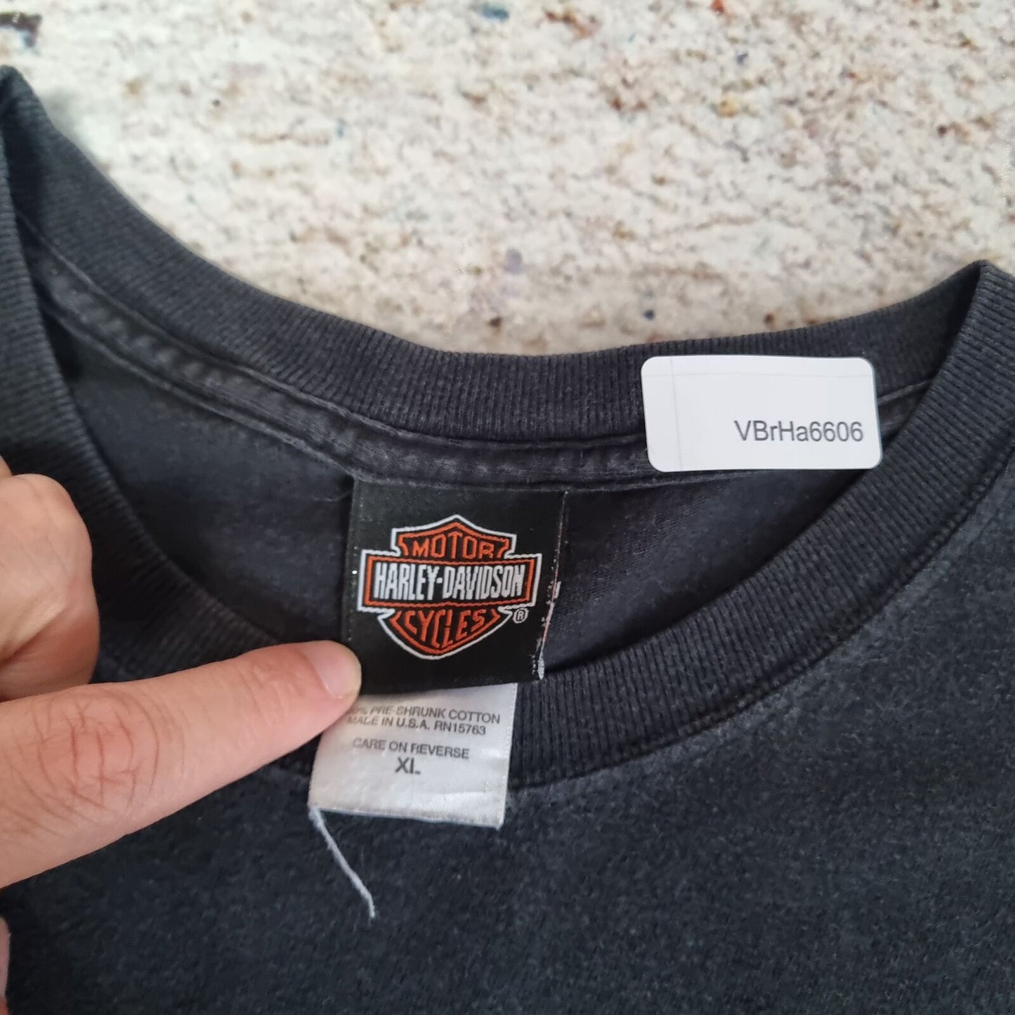 Harley Davidson Biker T-Shirt Short Sleeve Maryland 2004 - Black - Size XL