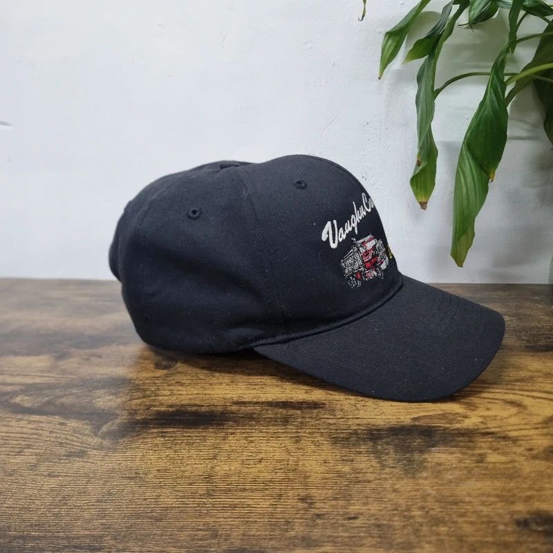 Vintage American baseball Hat Snapback cap one size adjustable black construction