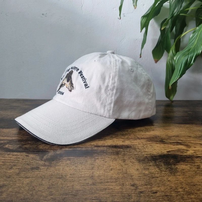 Vintage American Baseball Hat Snapback cap one size adjustable white fishing walleye festival