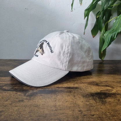 Vintage American Baseball Hat Snapback cap one size adjustable white fishing walleye festival