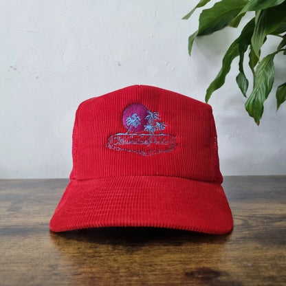 Vintage American Baseball Hat Snapback cap one size adjustable red