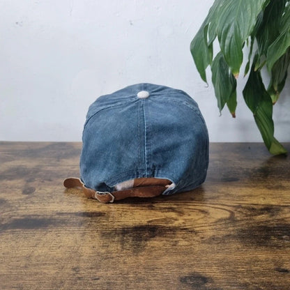 Vintage American Baseball Hat Snapback cap one size adjustable Ingersoll Golf blue beige