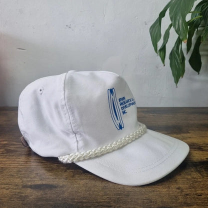 Vintage American Trucker Hat Snapback cap one size white irwin research