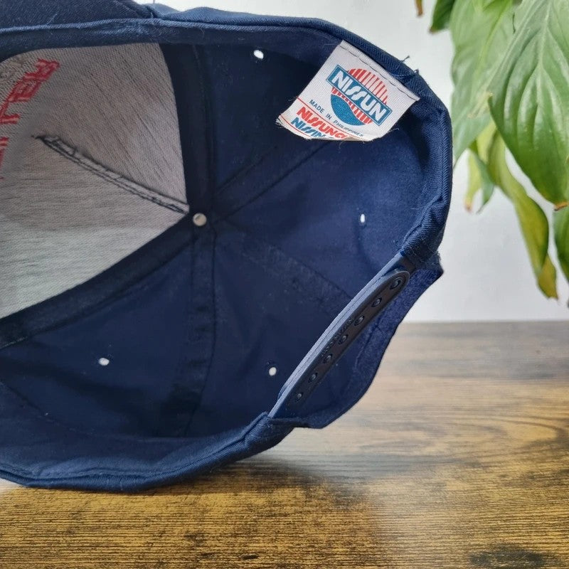 Vintage American Baseball Hat Snapback cap one size adjustable navy weller Auto Truck