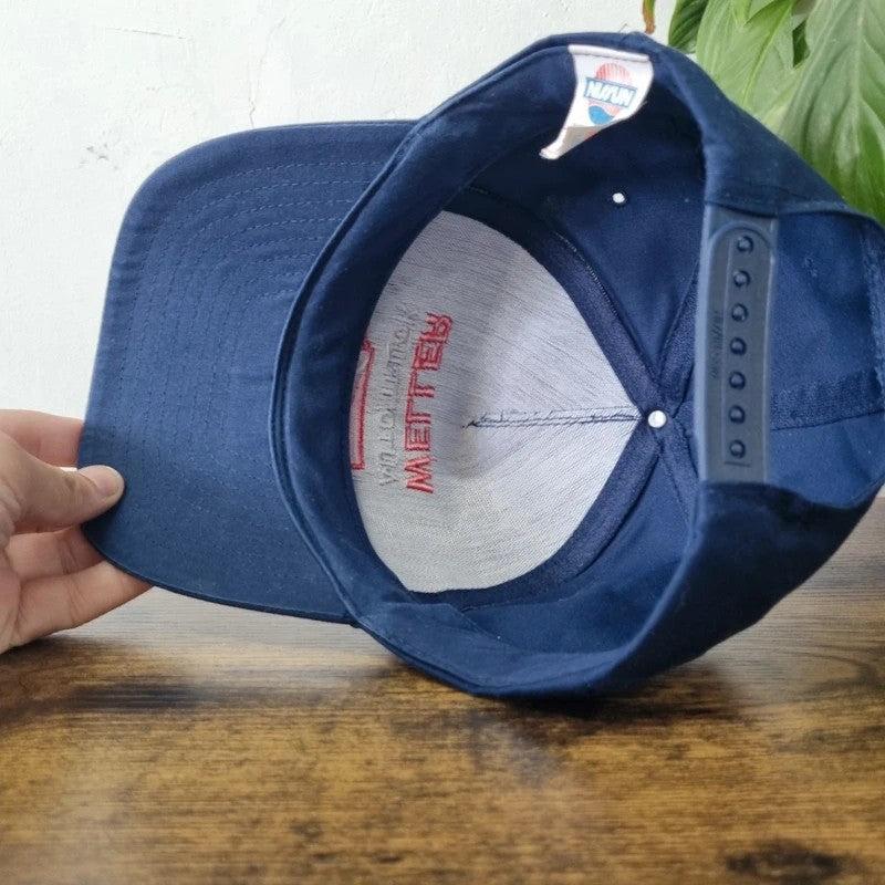 Vintage American Baseball Hat Snapback cap one size adjustable navy weller Auto Truck