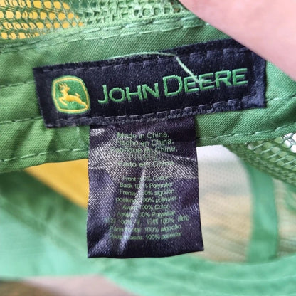 Vintage John Deere Baseball Hat Snapback cap one size adjustable green white